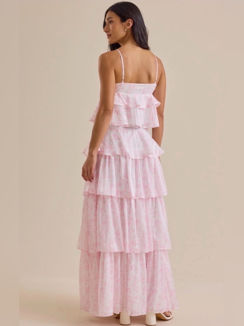 Altar'd State Pink Tiered Maxi Skirt - Picture 2 of 6